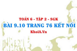 Bài 9.10 trang 76 Toán 6 Tập 2 Kết nối tri thức
